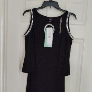 MSK Black Dress with Silver Detailing